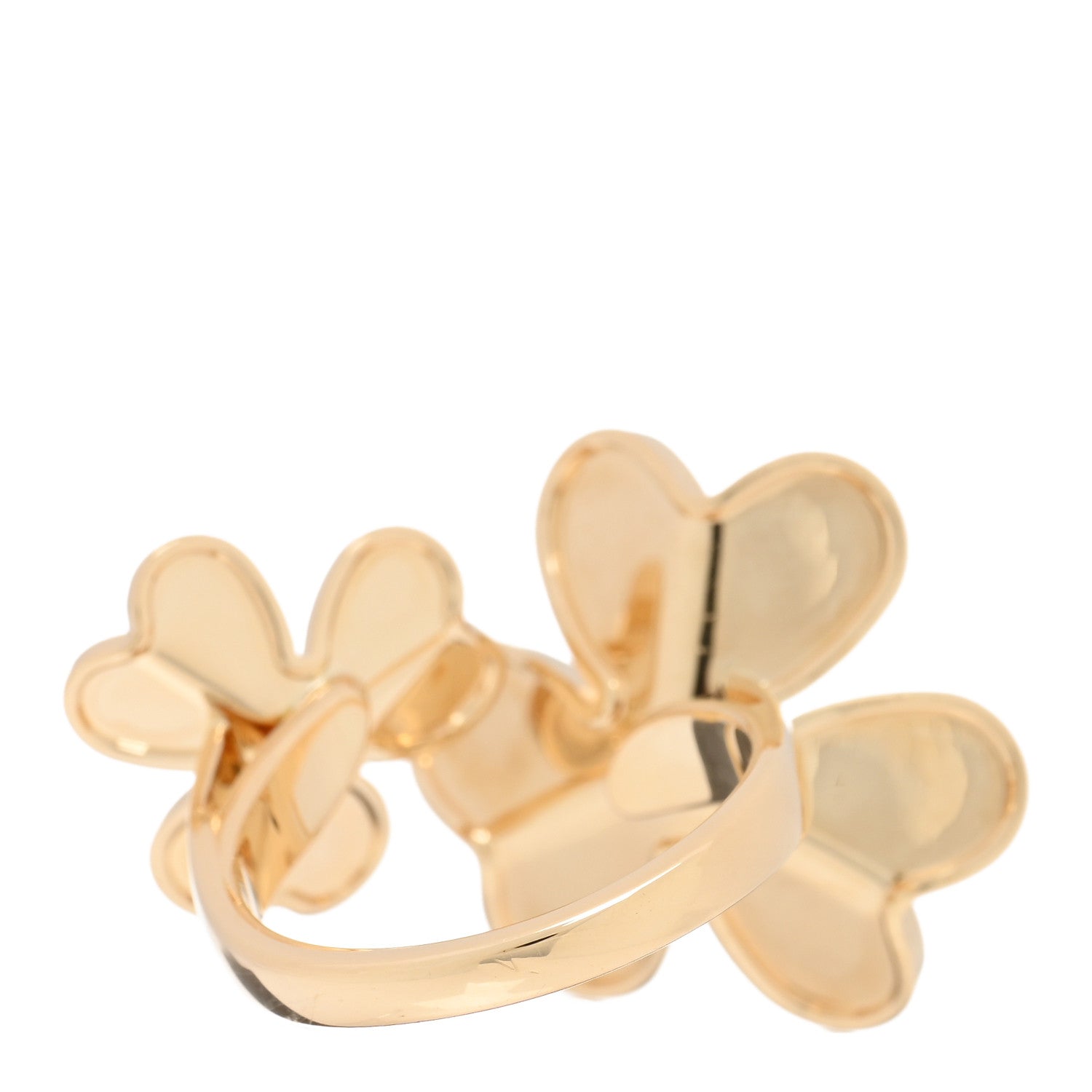 Van Cleef & Arpels 18K Yellow Gold Diamond Frivole Between The Finger Ring 54 7 4 of 5