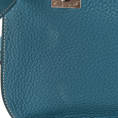 Hermes Taurillon Clemence Jypsiere 28 Blue Jean 10 of 10