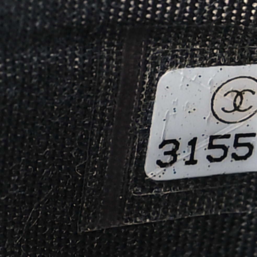 Lambskin Quilted Chanel 19 Card Holder Dark Grey