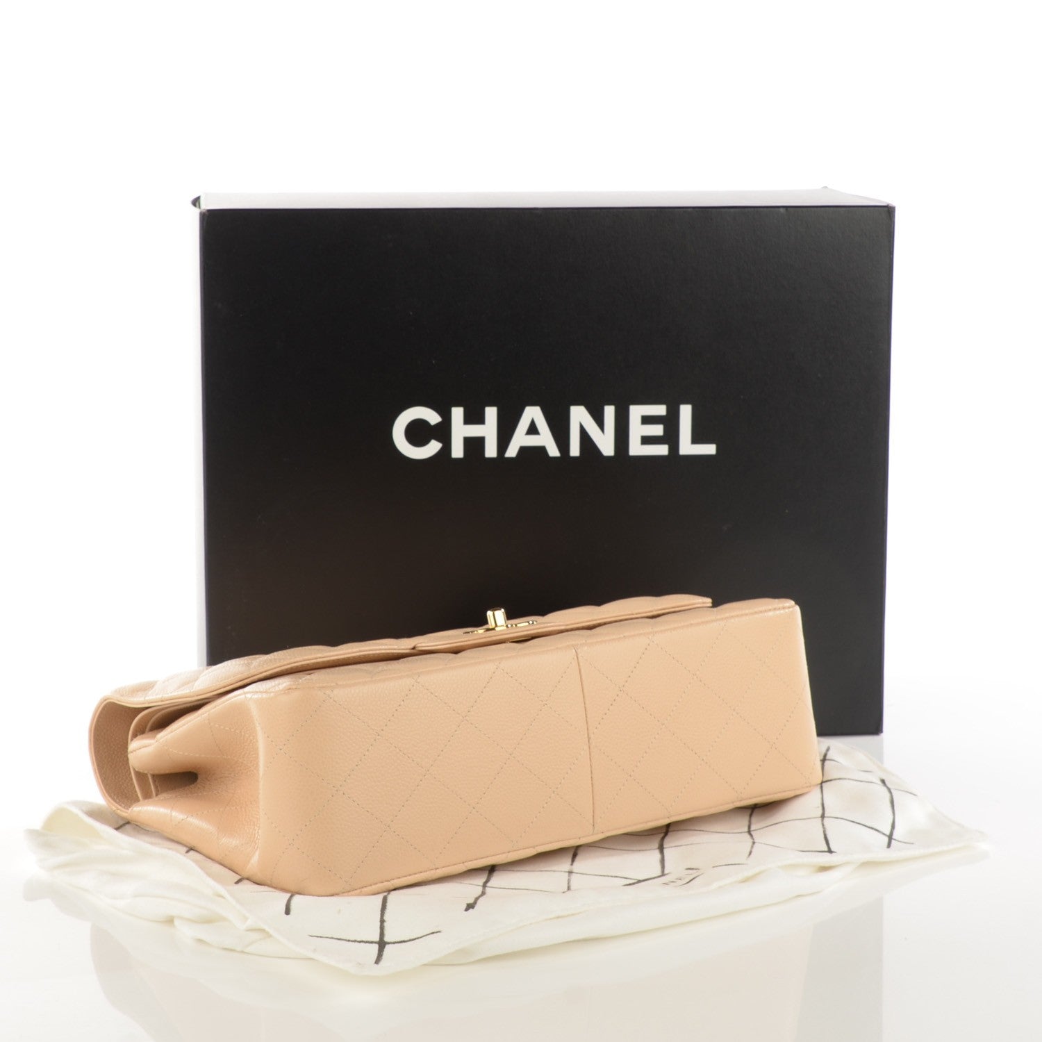 Chanel Caviar Jumbo Double Flap Light Beige 4 of 8