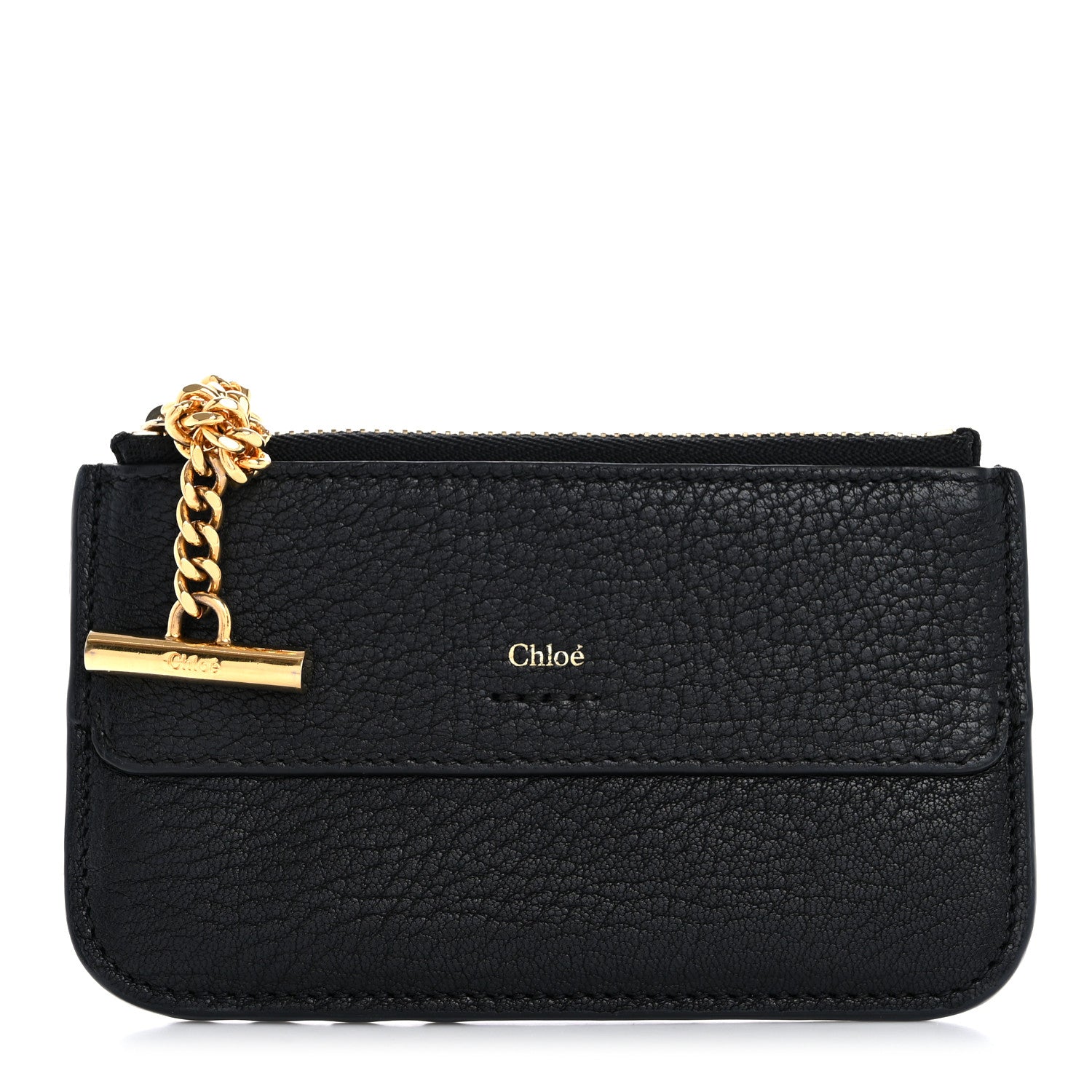 Chloe Grained Calfskin Drew Card Holder Black 1 of 10