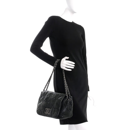 Chanel Iridescent Calfskin Glint Accordion Flap Black 3 of 8