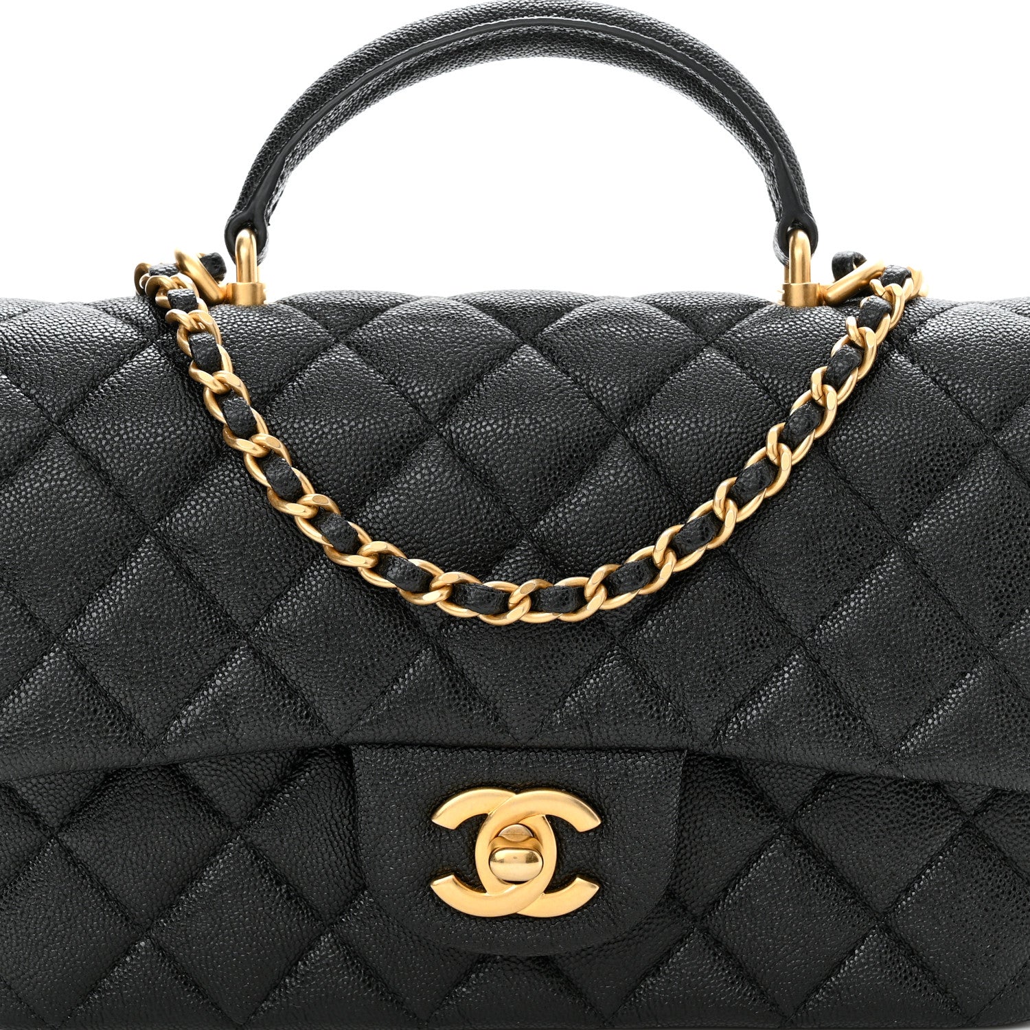 Chanel Caviar Quilted Mini Top Handle Rectangular Flap Black 8 of 11