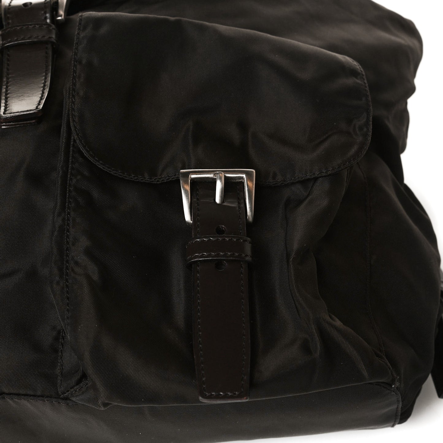 Nylon Vela Medium Backpack Dark Brown