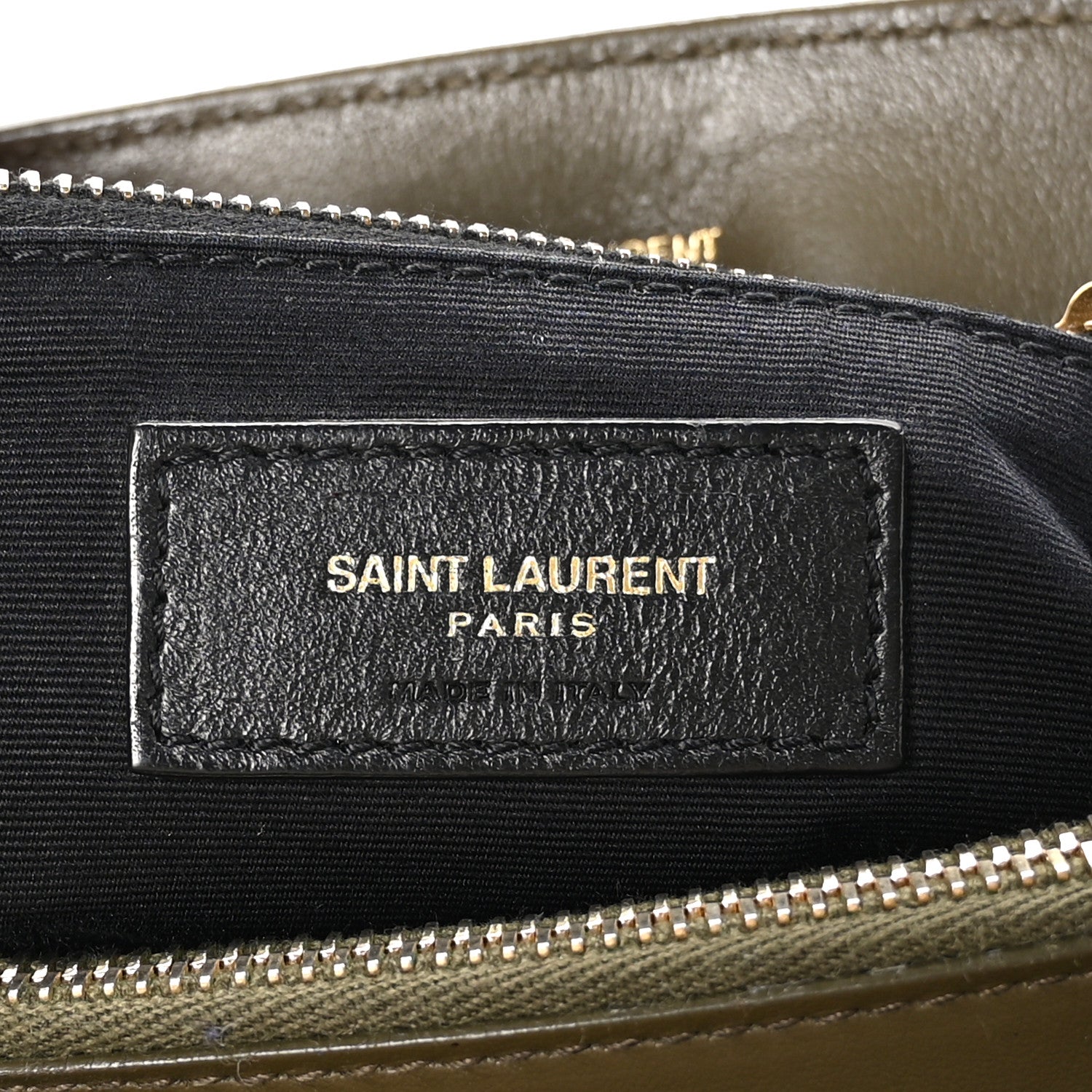Saint Laurent Calfskin Y Quilted Monogram Medium Loulou Chain Satchel Military Olive 8 of 18