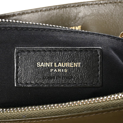 Saint Laurent Calfskin Y Quilted Monogram Medium Loulou Chain Satchel Military Olive 8 of 18