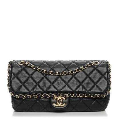 Chanel Calfskin Quilted Medium Chain Me Flap Black 1 of 7