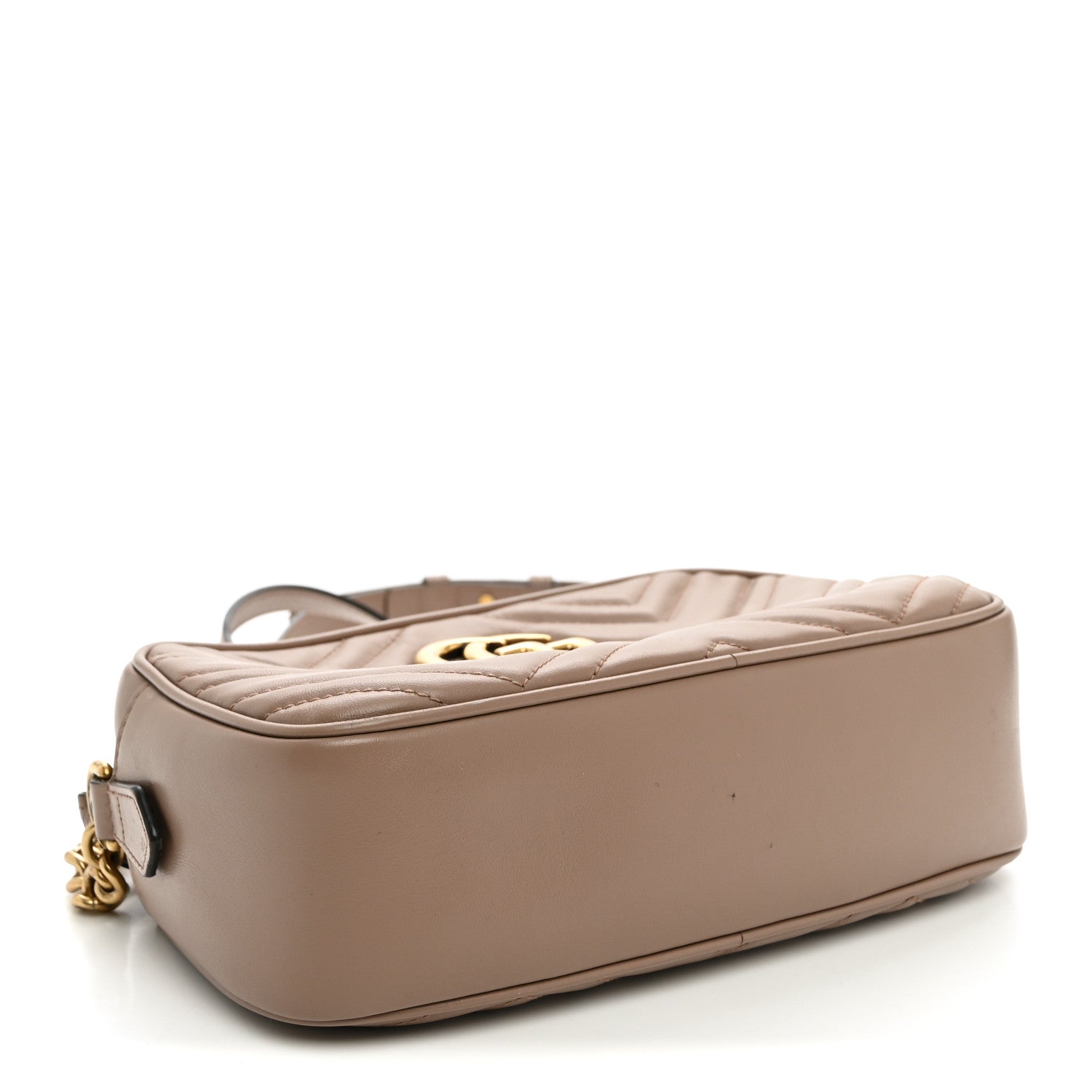 Gucci Calfskin Matelasse Small GG Marmont Chain Shoulder Bag Porcelain Rose 4 of 10