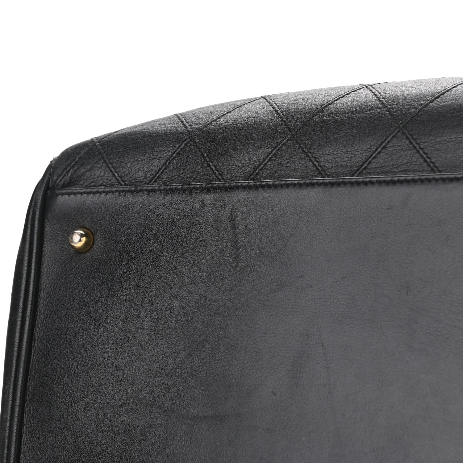 Chanel Calfskin Stitched XL Weekender Black 14 of 14