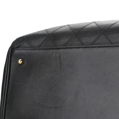 Chanel Calfskin Stitched XL Weekender Black 14 of 14