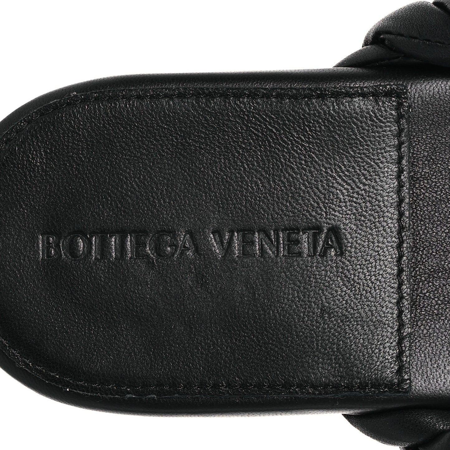 Nappa Chain Dot Flat Sandals 39.5 Black