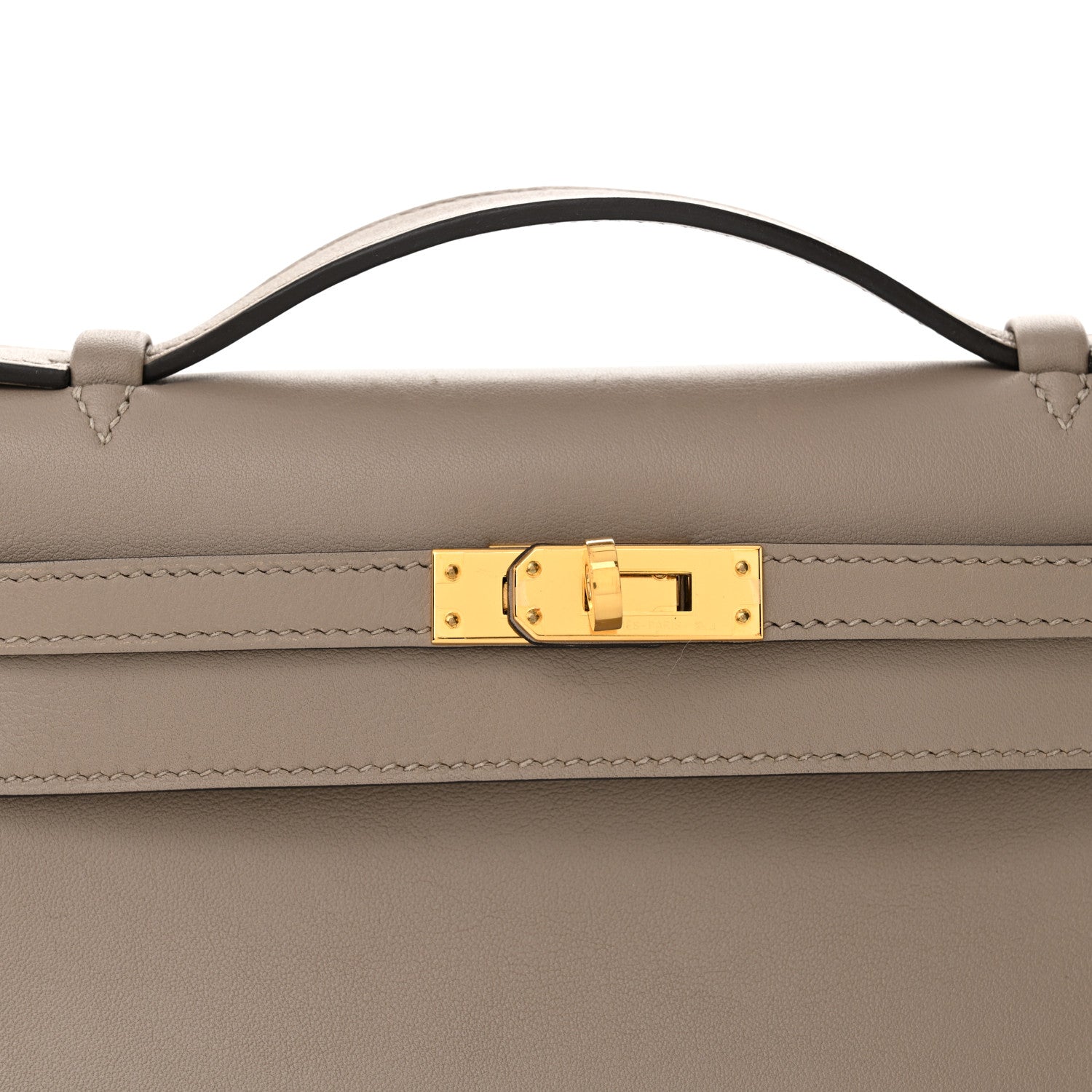 Hermes Swift Kelly Pochette Clutch Gris Asphalte 8 of 12