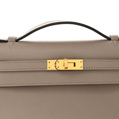 Hermes Swift Kelly Pochette Clutch Gris Asphalte 8 of 12