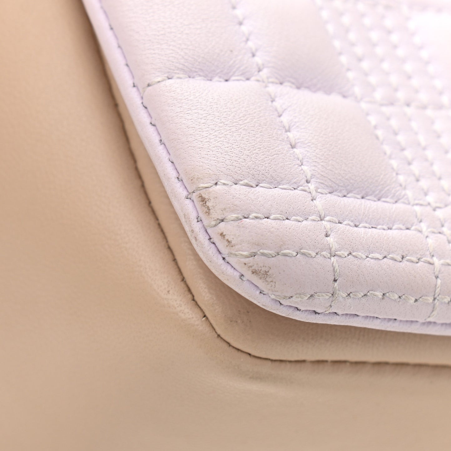 Lambskin Quilted Small Lola Bag Pale Thistle Soft Fawn