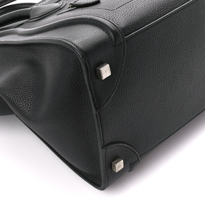 Celine Drummed Calfskin Micro Luggage Black 10 of 14