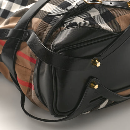 Burberry House Check Bridle Calfskin Medium Gosford Hobo Black 7 of 8