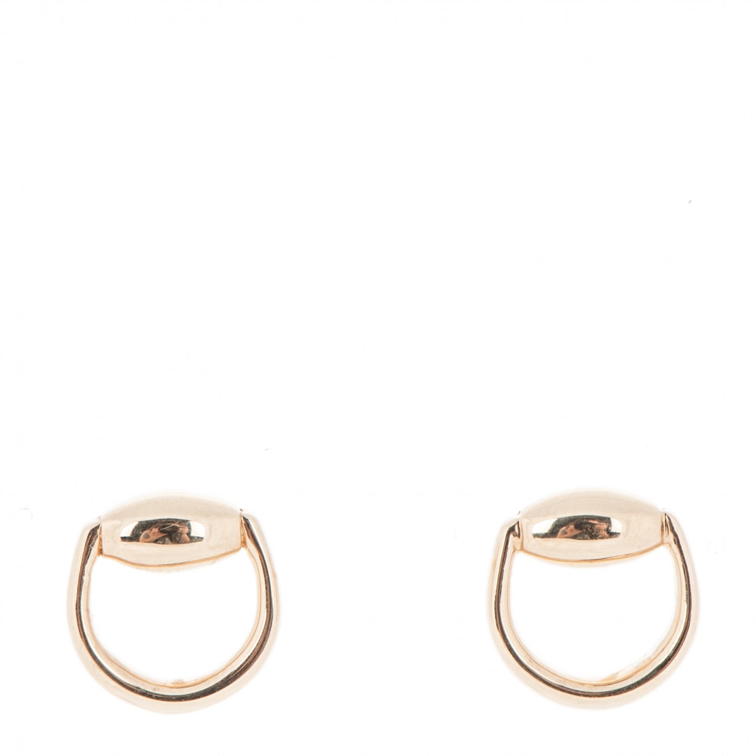 Gucci 18K Yellow Gold Horsebit Earrings 1 of 5