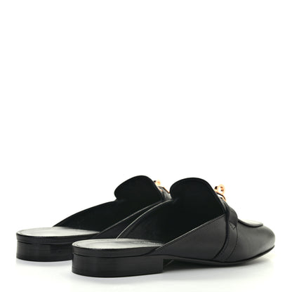 Hermes Goatskin Oz Mules 37 Black 4 of 9