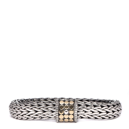 John Hardy Sterling Silver 18K Yellow Gold 10.5mm Classic Chain Dot Bracelet 1 of 4