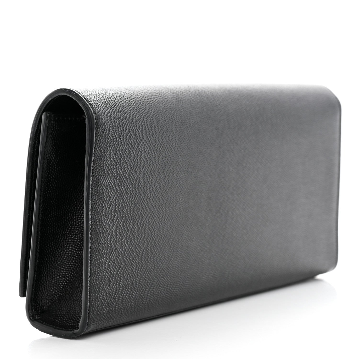 Saint Laurent Grain De Poudre Monogram Cassandre Clutch Black 3 of 13