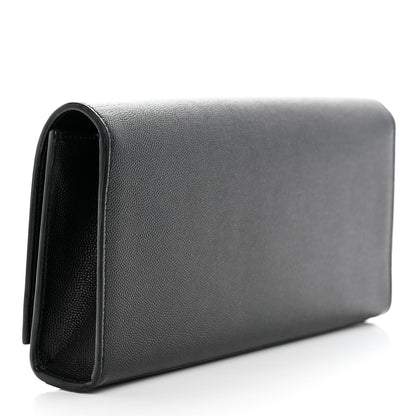 Saint Laurent Grain De Poudre Monogram Cassandre Clutch Black 3 of 13