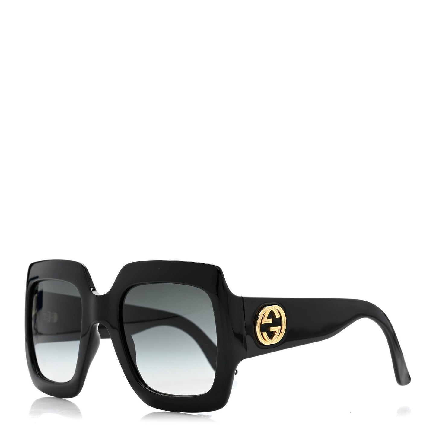 Acetate Square Frame Sunglasses GG0141S Black