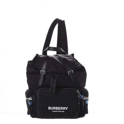 Burberry Nylon Logo Print Medium Rucksack Backpack Black 1 of 10