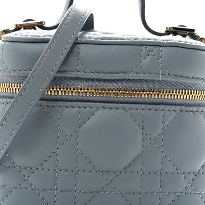 Christian Dior Lambskin Cannage Micro Lady Dior Vanity Case Cloud Blue 7 of 11