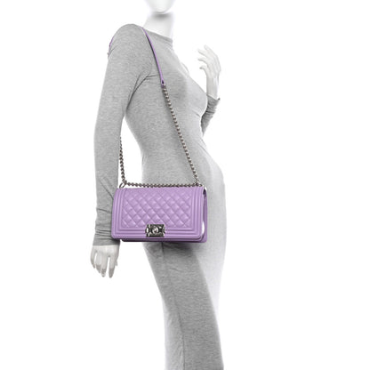 Chanel Caviar Quilted Medium Boy Flap Light Purple 2 of 11