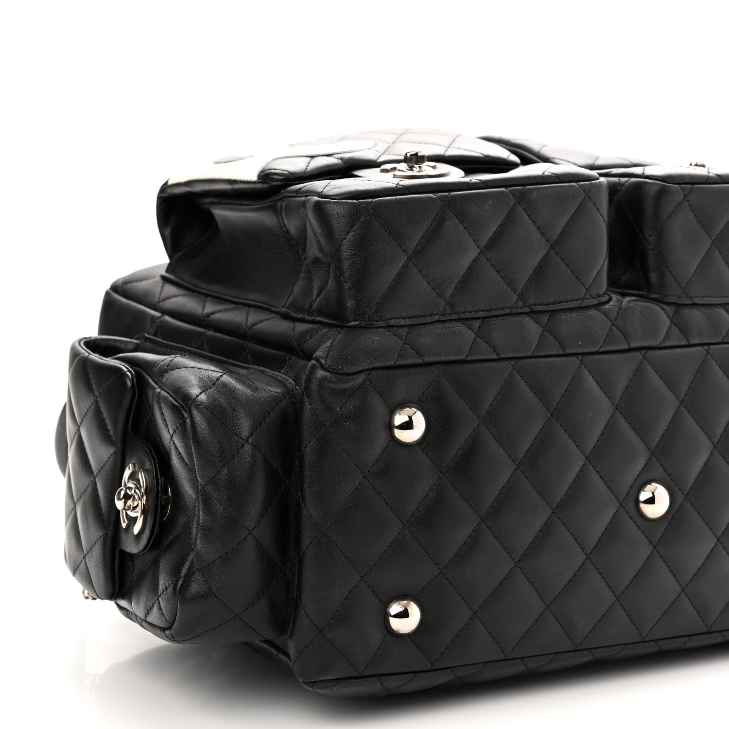 Chanel Calfskin Quilted Large Cambon Multipocket Reporter Black 8 of 9