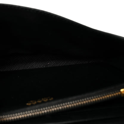 Prada Saffiano Metal Envelope Wallet Black 5 of 7