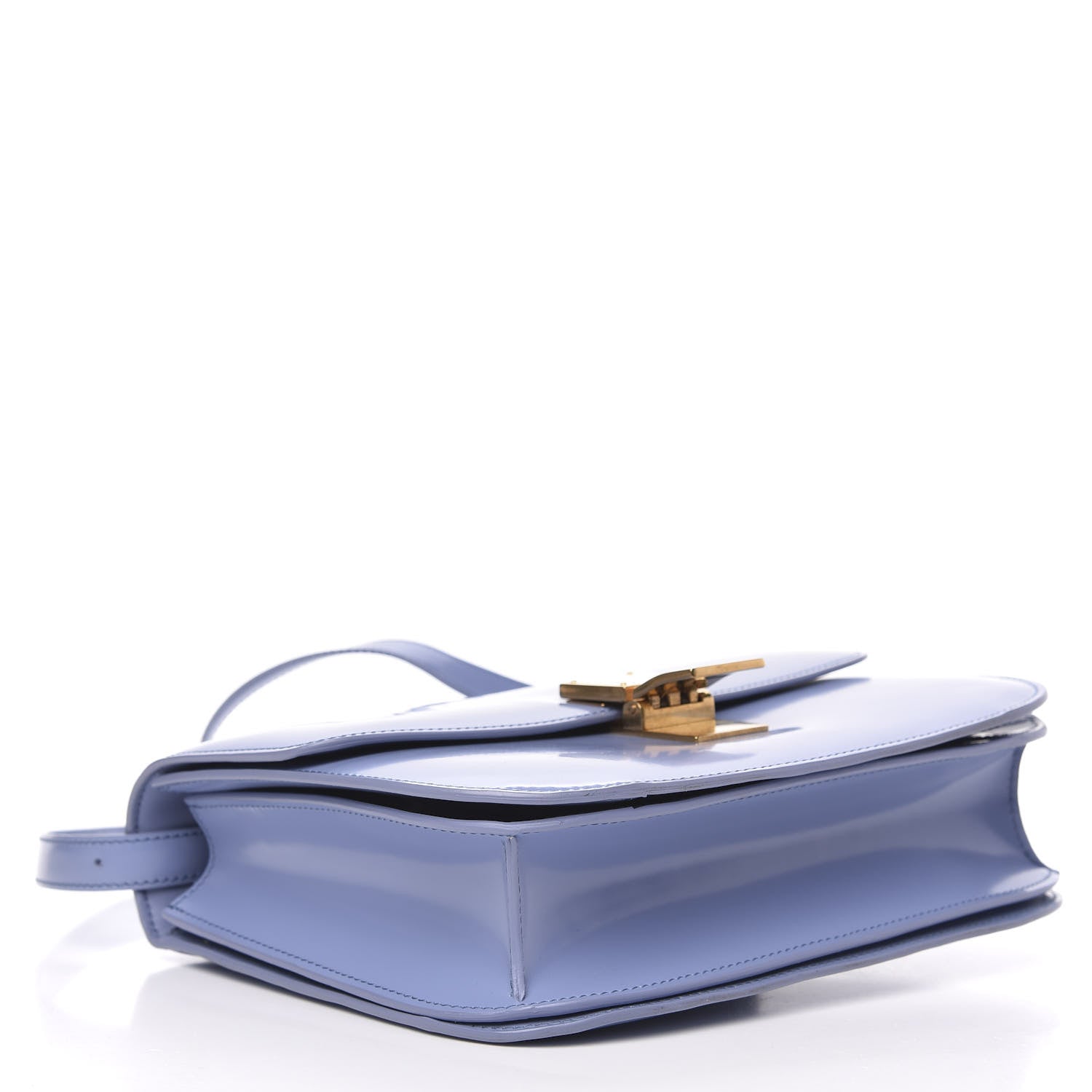 Celine Spazzolato Calfskin Medium Classic Box Flap Bag Porcelain 4 of 11