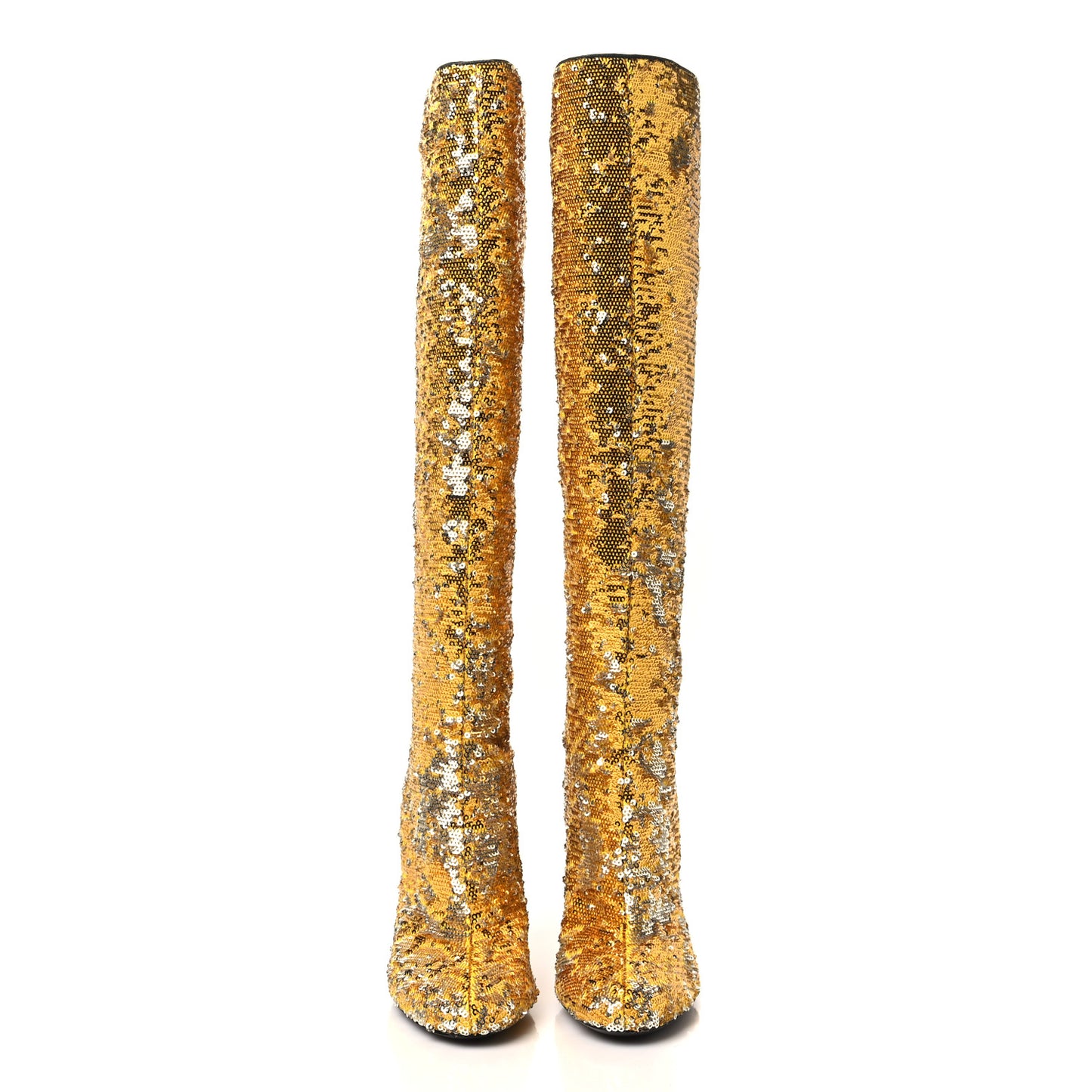 Sequin Donna High Boots 36 Gold