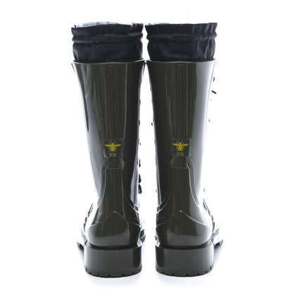 Christian Dior Shiny Rubber Diorcamp Low Boots 37 Military 5 of 9