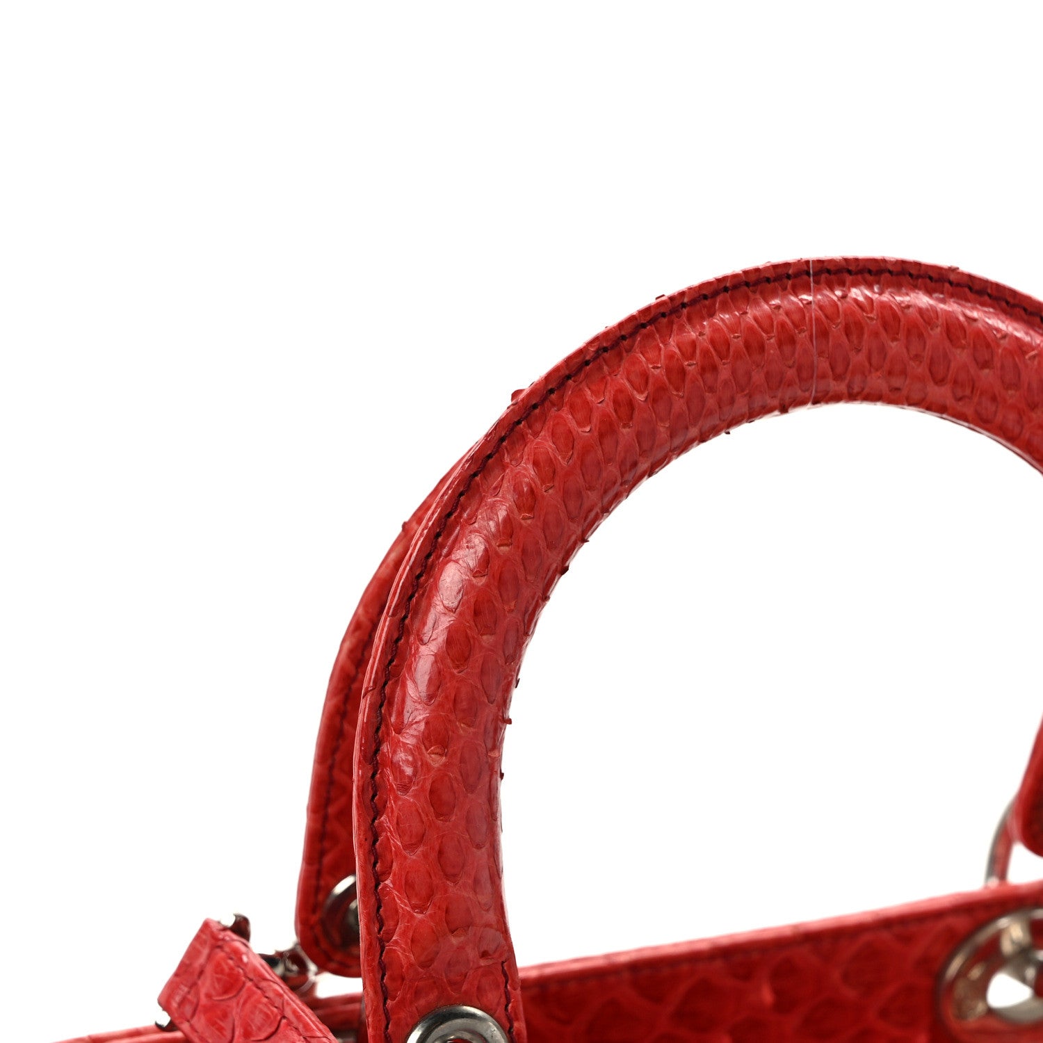 Christian Dior Snakeskin Medium Lady Dior Red 13 of 13