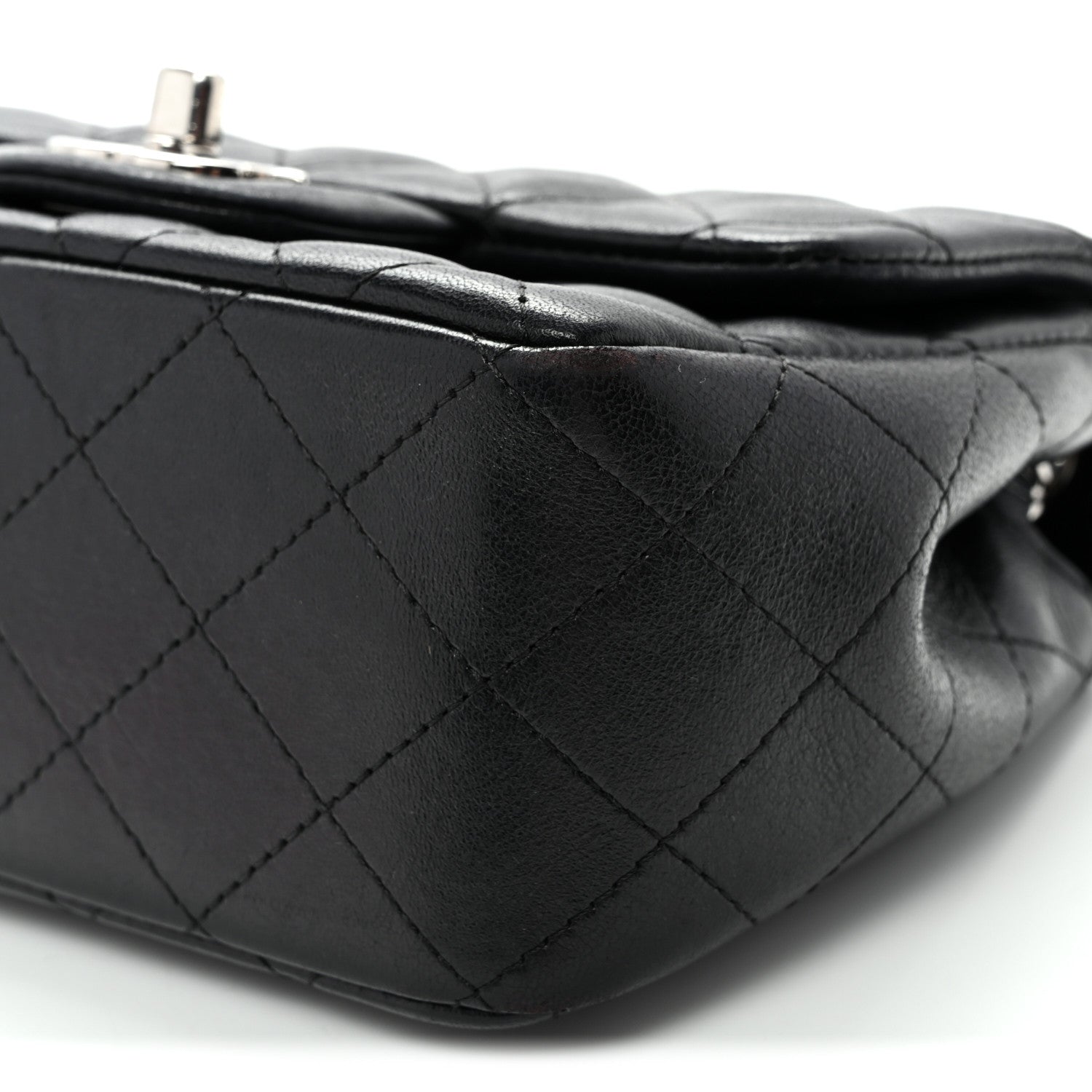 Chanel Lambskin Quilted Mini Square Flap Black 10 of 10