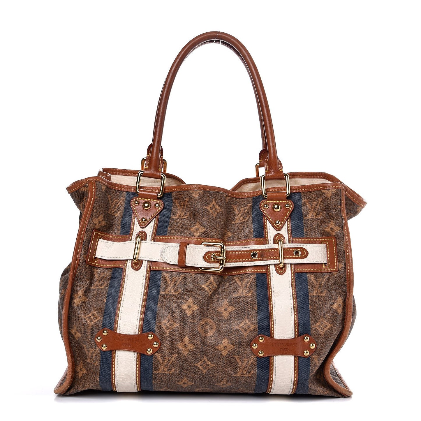 Monogram Rayures Tisse Sac GM Blue