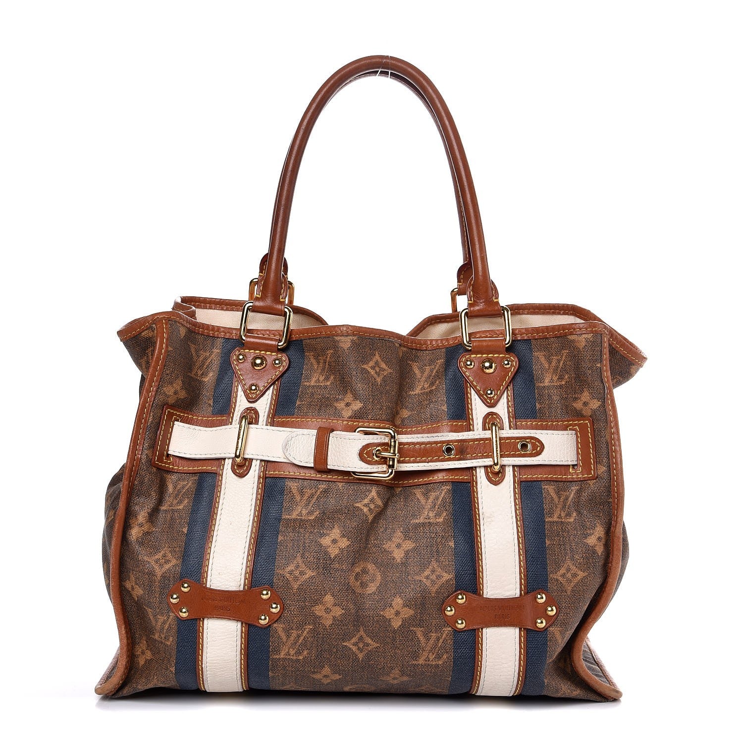Louis Vuitton Monogram Rayures Tisse Sac GM Blue 1 of 14