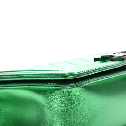 Chanel Patent Calfskin Quilted Medium Boy Flap Green 8 of 13