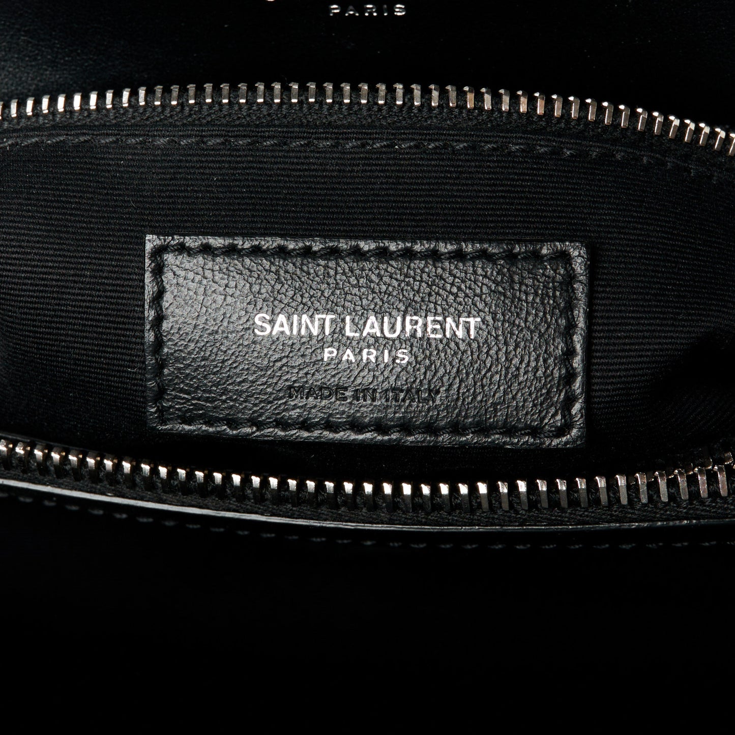 Calfskin Y Quilted Monogram Medium Loulou Chain Satchel Black
