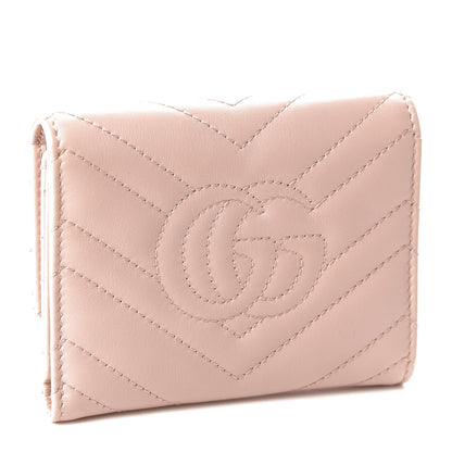 Gucci Calfskin Matelasse GG Marmont Wallet Perfect Pink 3 of 7