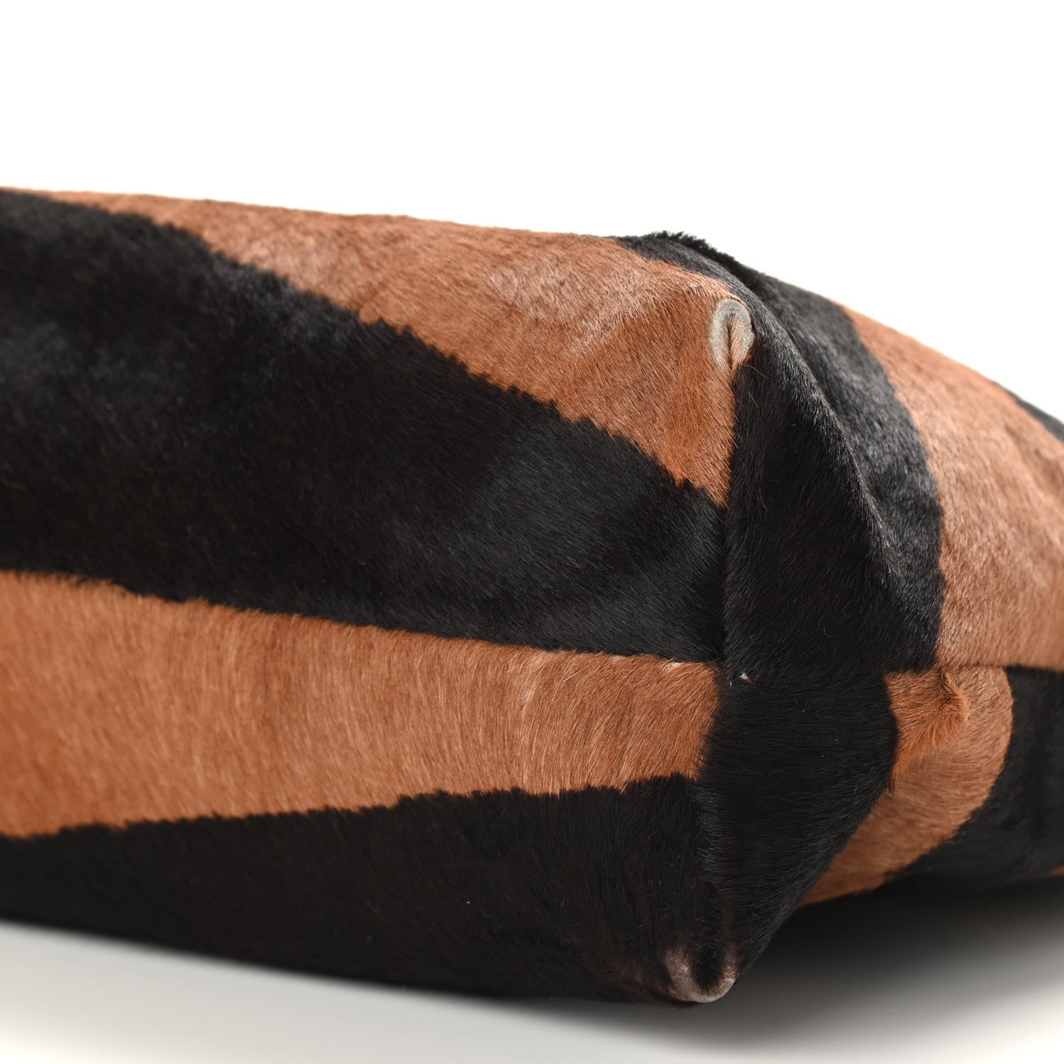Burberry Calf Hair Striped Little Crush Dark Camel Black 6 of 9