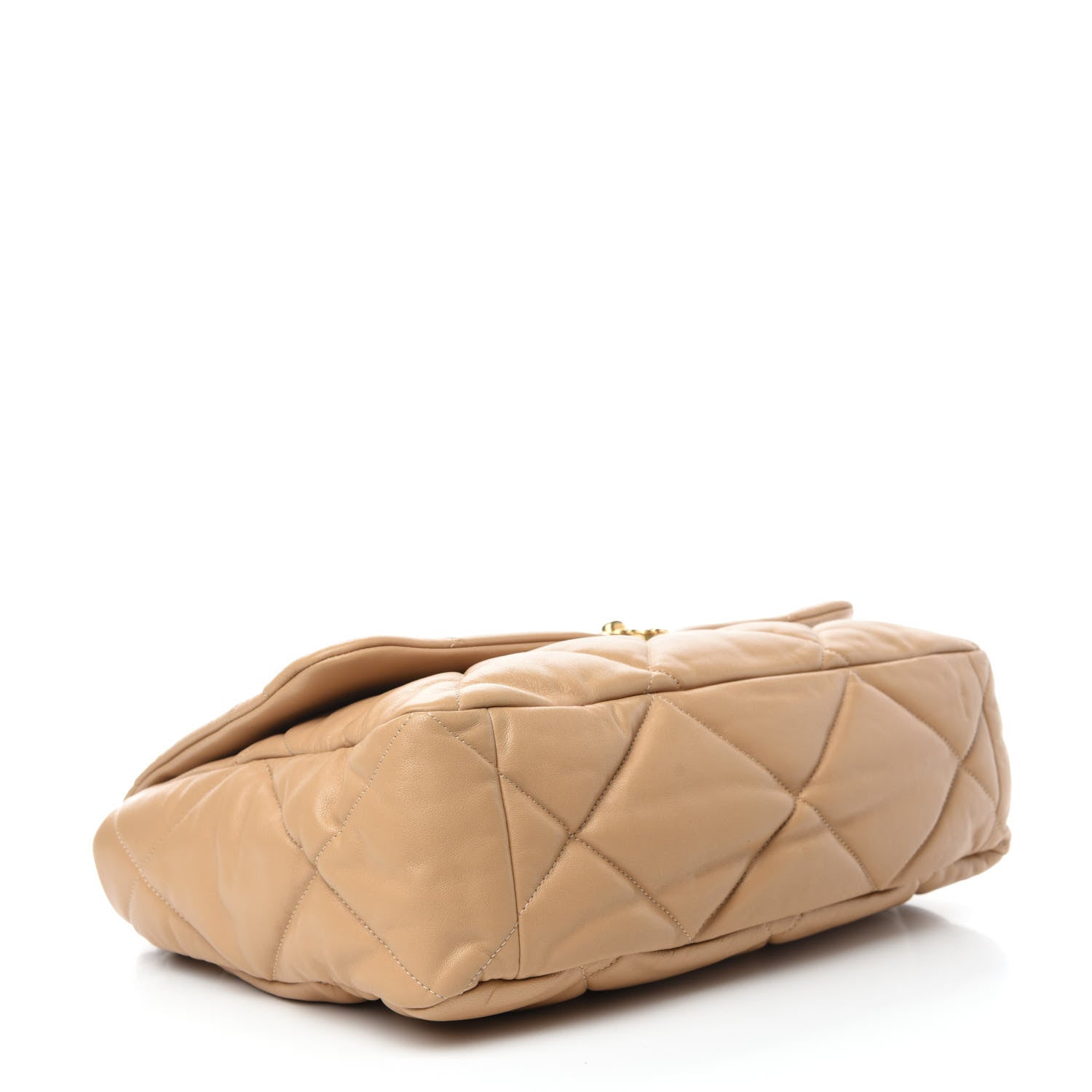 Chanel Lambskin Quilted Maxi Chanel 19 Flap Beige 4 of 10