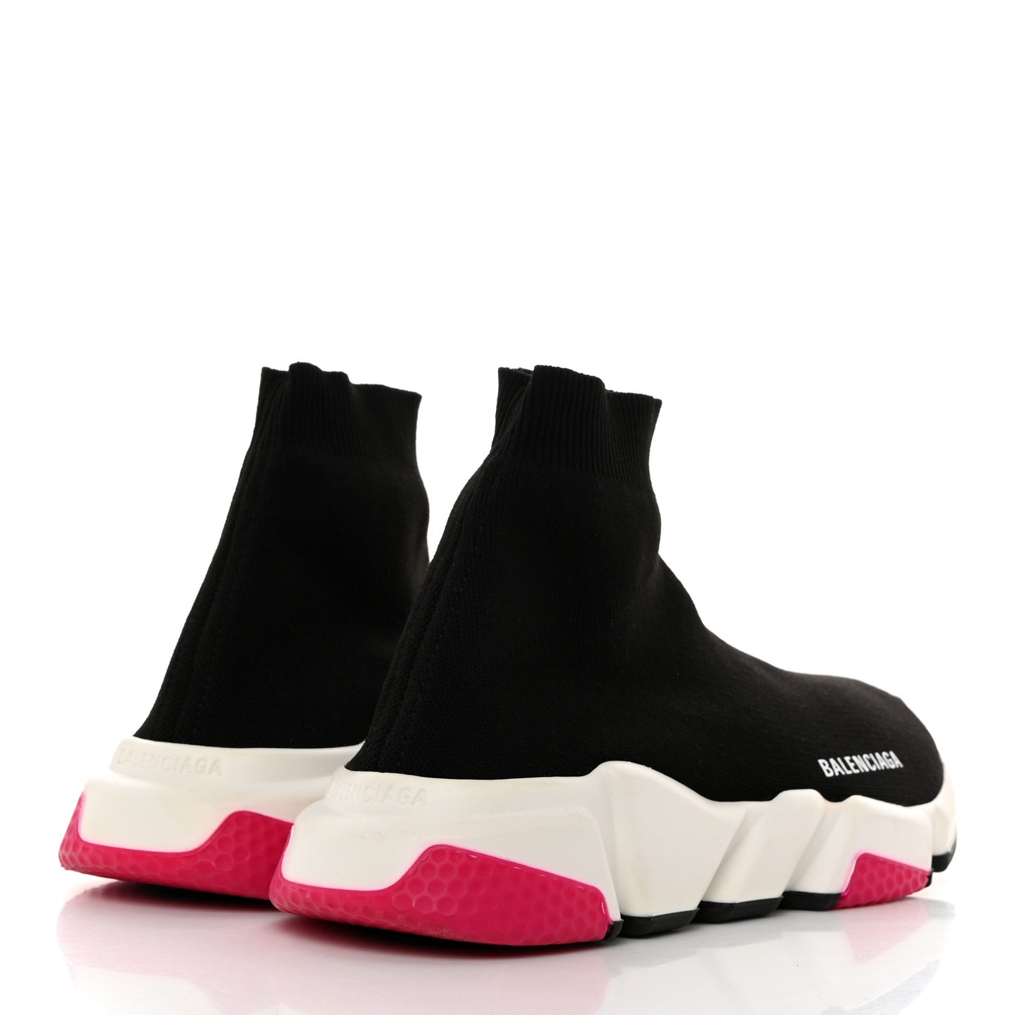 Neoprene Knit Womens Speed Sneakers 40 Black Pink