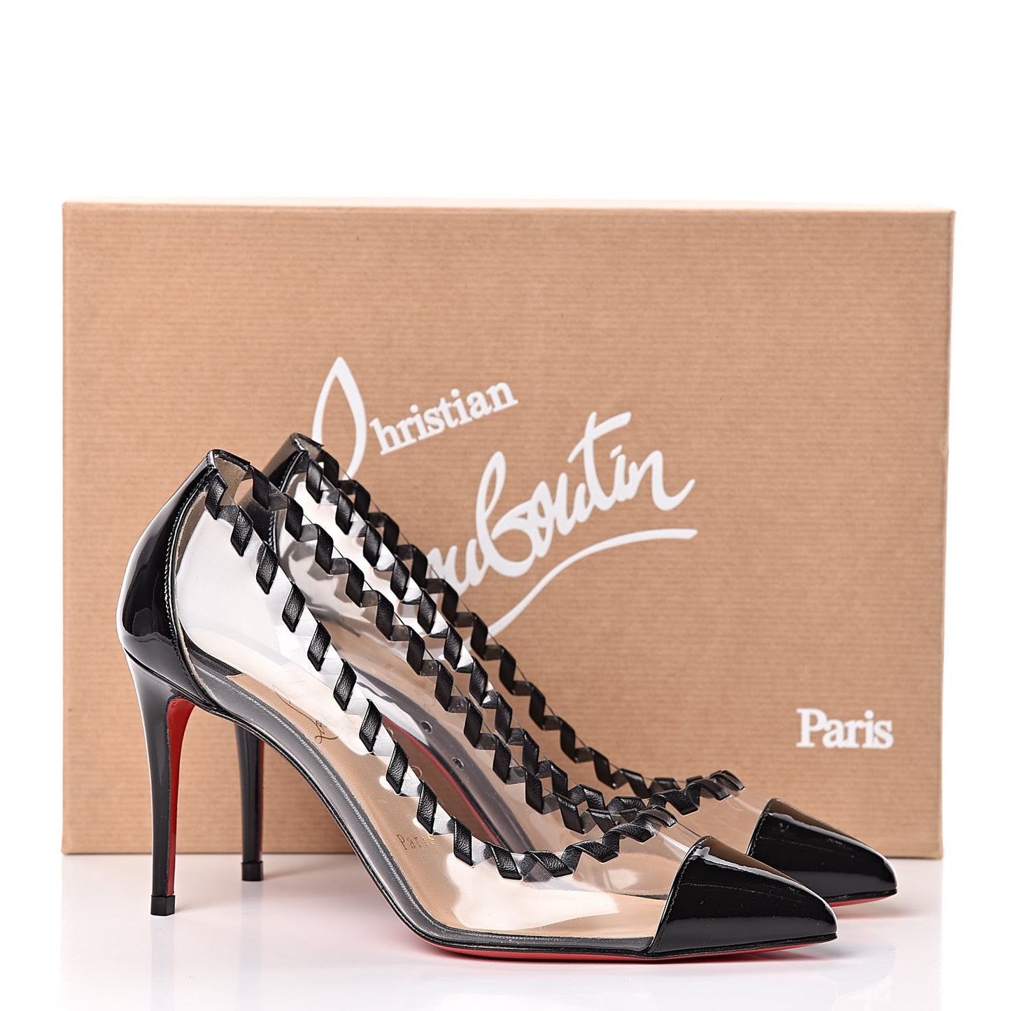 Patent PVC Shiny Nappa Lisabeth 85 Pumps 36 Black