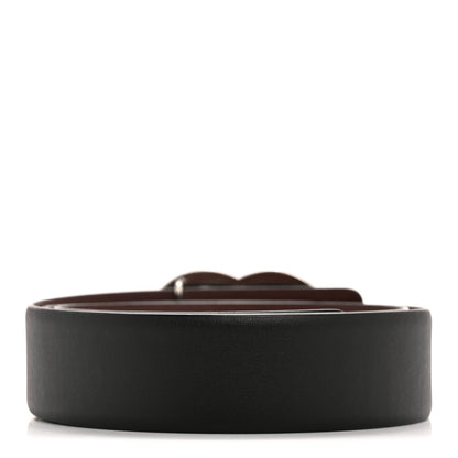Chanel Calfskin CC Reversible Belt 75 30 Black Burgundy 2 of 6