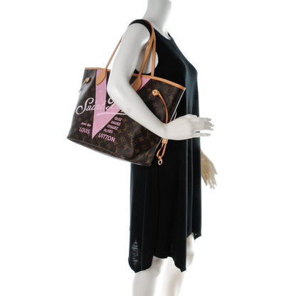 Louis Vuitton Monogram Saint Tropez V Neverfull MM Rose Ballerine 2 of 10