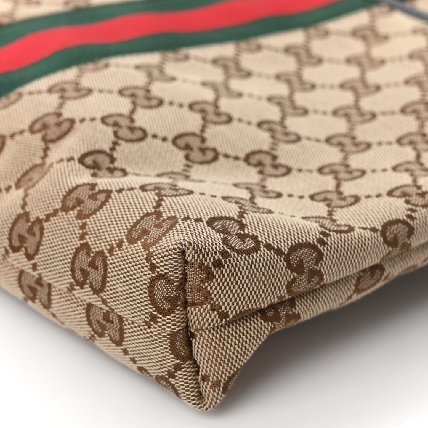 GG Monogram Web Flat Messenger Bag Black