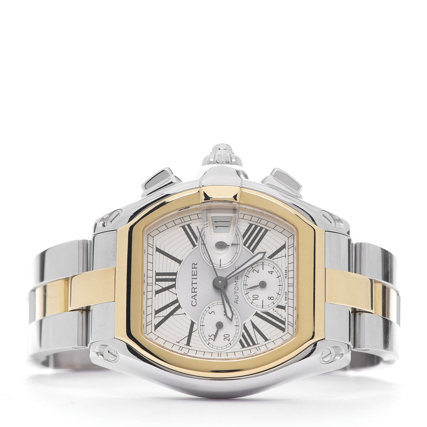 Stainless Steel 18K Yellow Gold 42mm Roadster Chronograph Automatic Watch