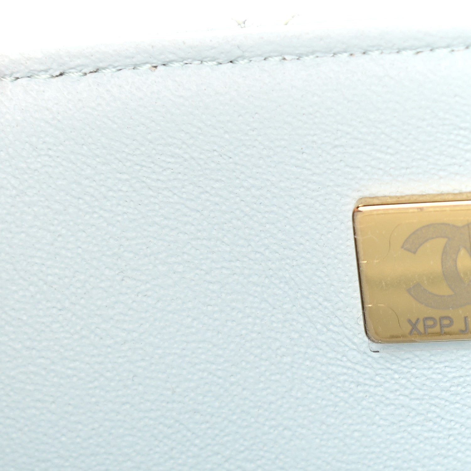 Chanel Lambskin Quilted Mini Top Handle Rectangular Flap Light Blue 7 of 10